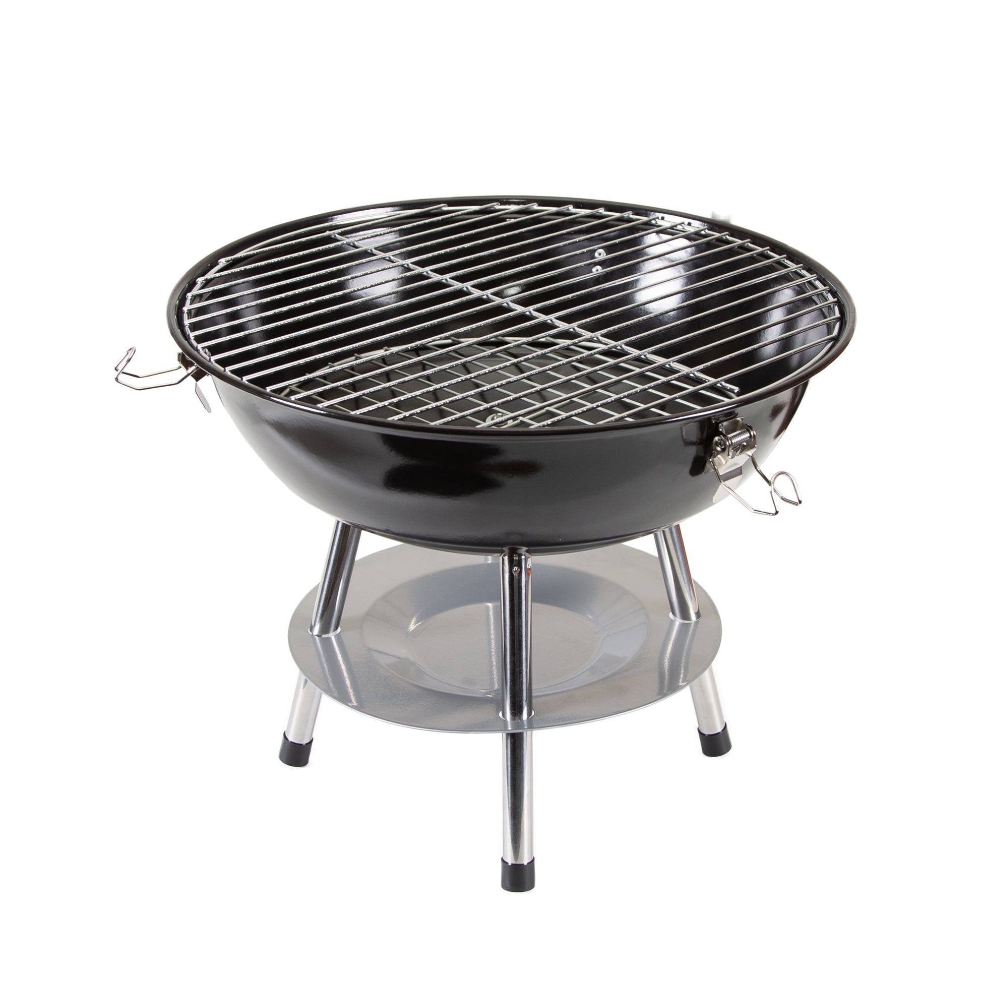 Portable 13.5" Charcoal Tabletop Grill, Dual Vent System, Ash Plate