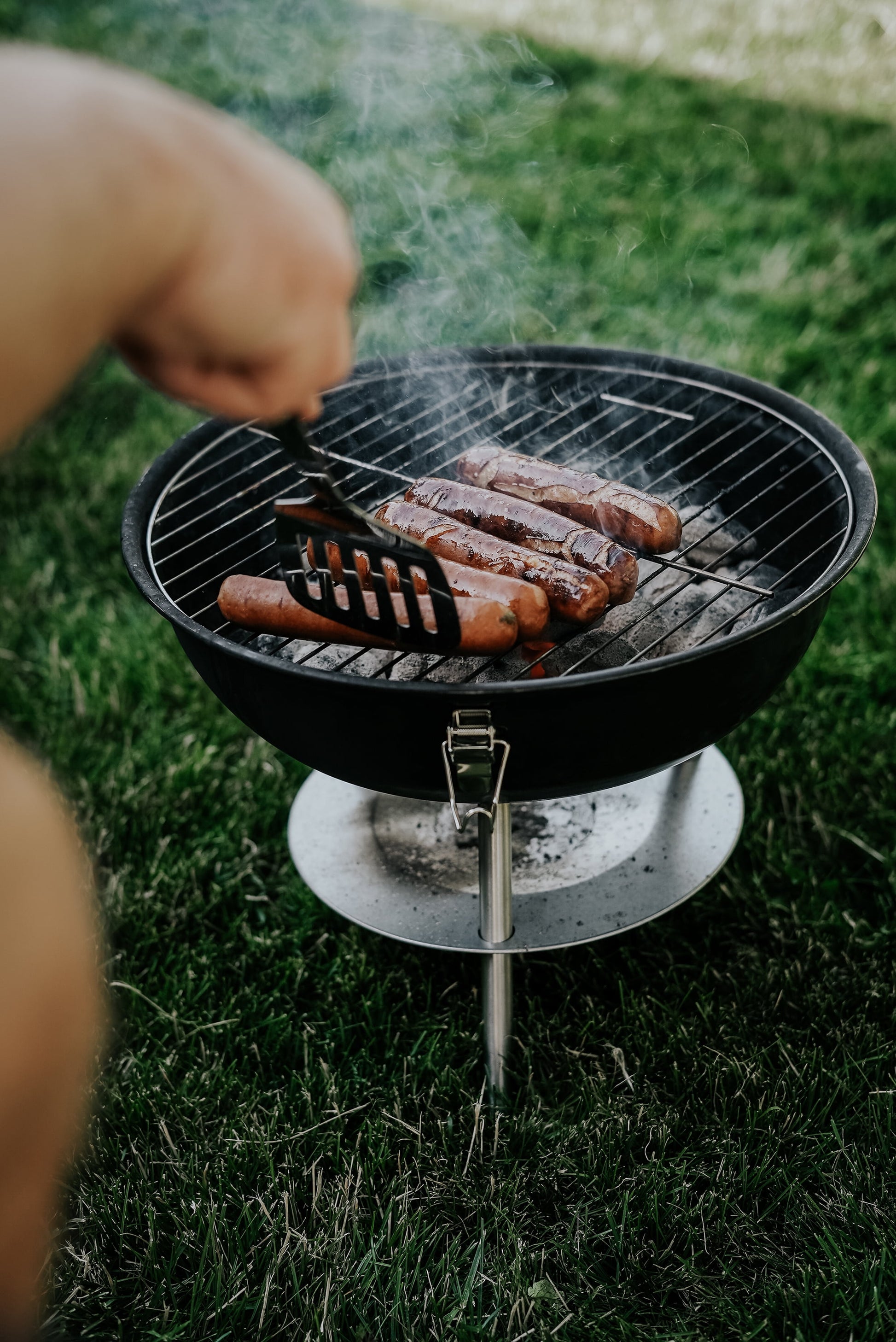 Portable 13.5" Charcoal Tabletop Grill, Dual Vent System, Ash Plate