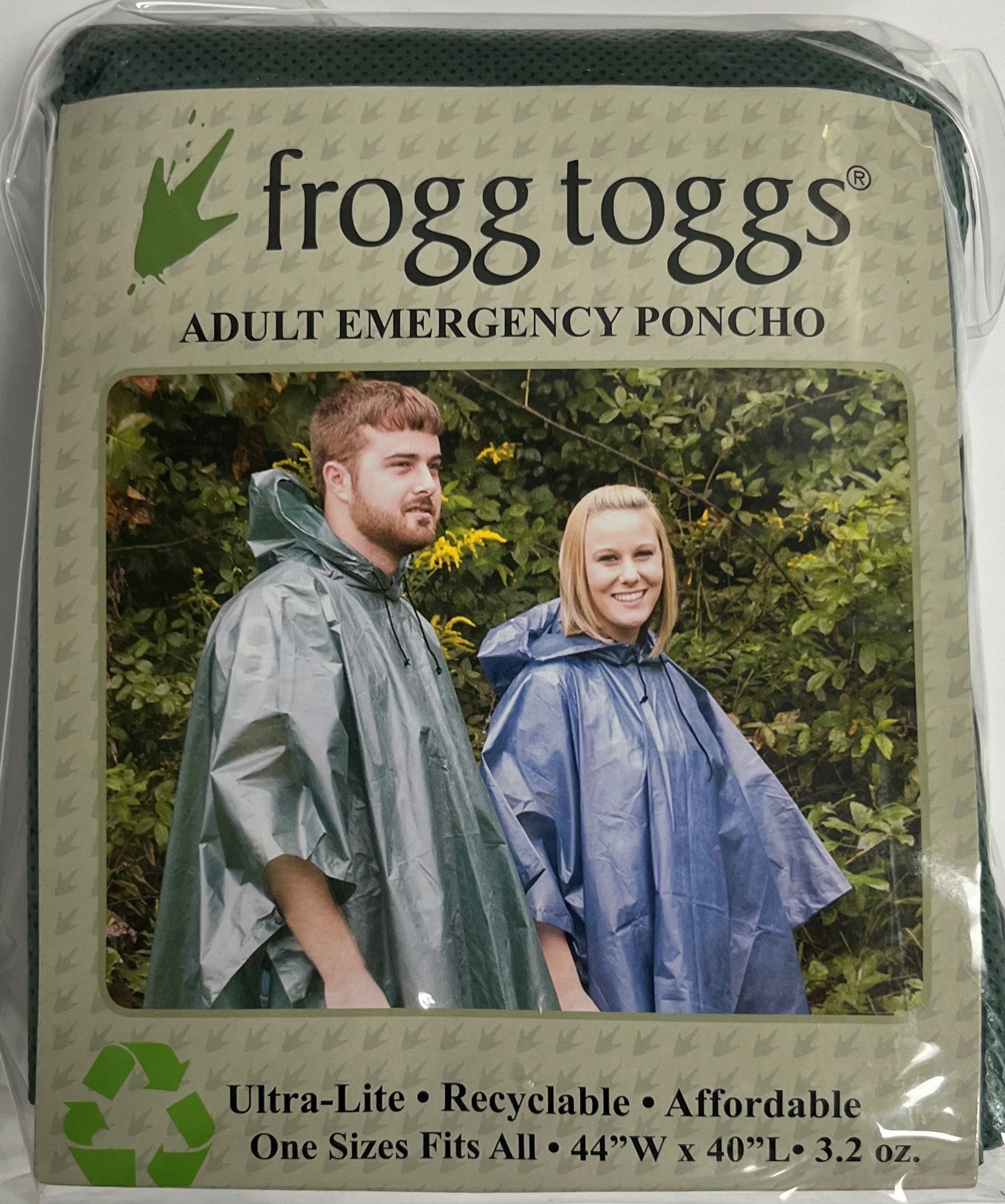 (2 Pack)  Adult Emergency Poncho - One Size Fits Most (Men or Women)